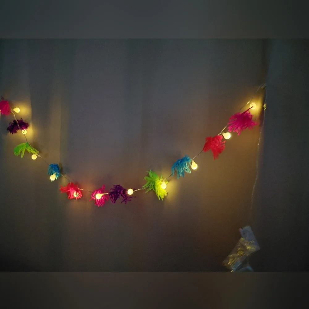 Tassel LED Garland Colorful, Photo NWT